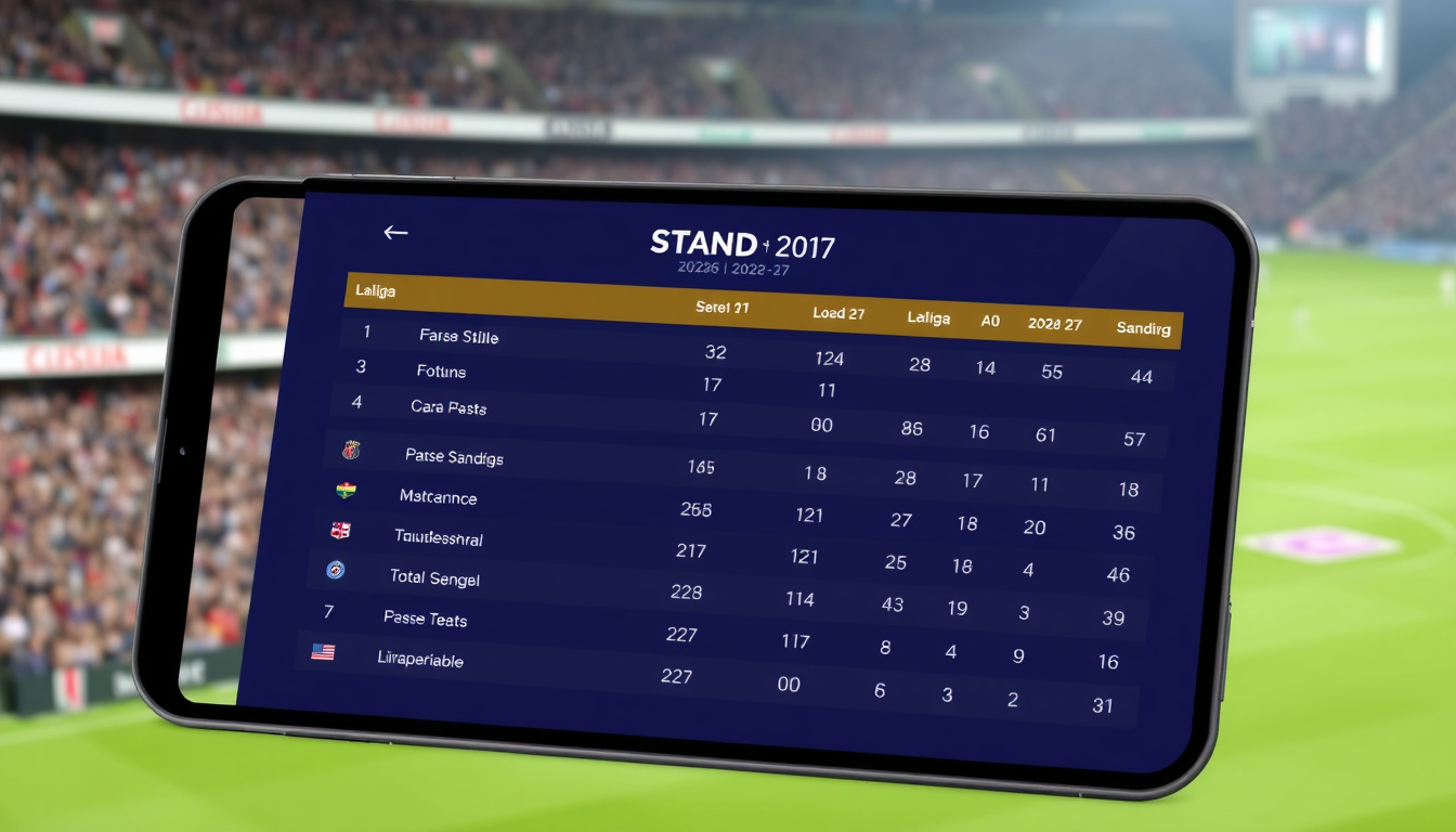 Tabla de LaLiga 2026-27: clasificación y líder
